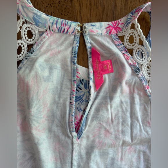 Lilly Pulitzer Lala Romper SZ XS Crew Blue Tint Sea To Shining Sea - Picture 15 of 16